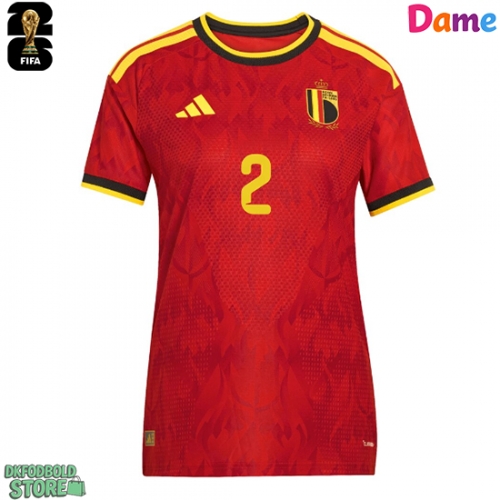 Belgien Zeno Debast #2 Replika Hjemmebanetrøje Dame VM 2026 Kortærmet